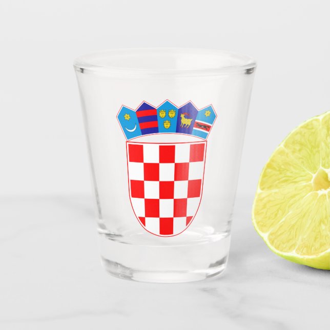 Croatia coat of arms shot glass (Front)