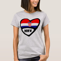 Croatia Country Code Flag Heart Hrvatska