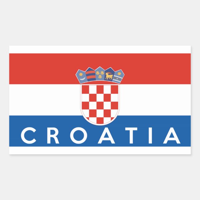 croatia country flag symbol name text sticker (Front)
