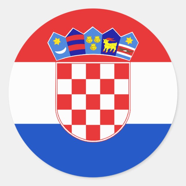 Croatia, Croatia Classic Round Sticker (Front)