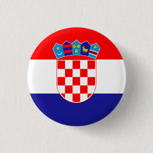 Croatia (Croatian) Flag 1 Inch Round Button