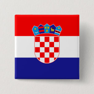 Croatia (Croatian) Flag 2 Inch Square Button