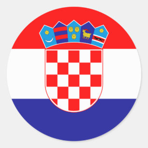 Croatia (Croatian) Flag Classic Round Sticker