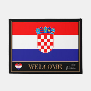 Croatia & Croatian Flag house mat /sports Welcome