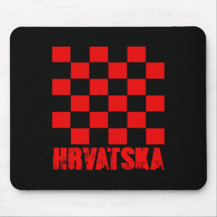 Croatia Croatian Flag Hrvatska Soccer Jersey Style Mouse Pad