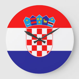 Croatia (Croatian) Flag Large Clock