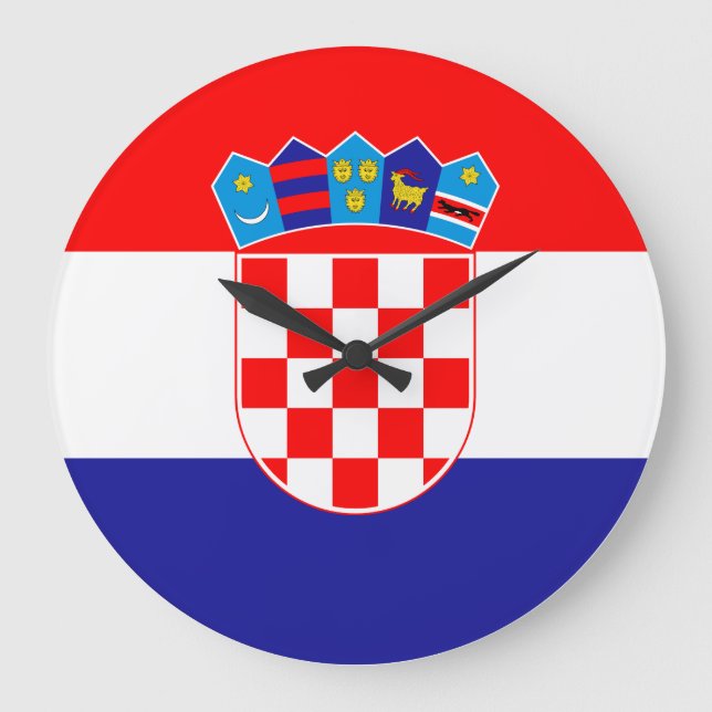Croatia (Croatian) Flag Large Clock (Front)