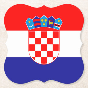 Croatia (Croatian) Flag Paper Coaster