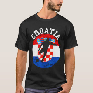 Croatia Croatian Footll Croatian Flag Hrvatska Soc T-Shirt