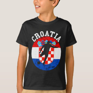 Croatia Croatian Footll Croatian Flag Hrvatska Soc T-Shirt