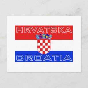 Croatia Croatian Hrvatska Flag Postcard