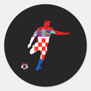 Croatia Croatian Roots Croatian Soccer Player Croa Classic Round Sticker