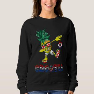 Croatia Dabbing Pineapple Hrvatska Soccer Team Cro Sweatshirt