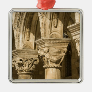Croatia, Dalmatia, Dubrovnik. Stone arches and Metal Ornament
