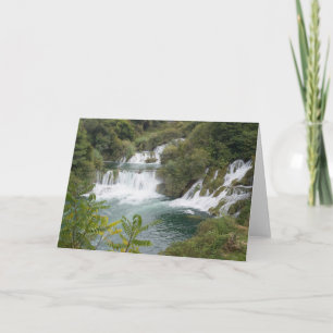 Croatia, Dalmatia, Krka Falls National Park Holiday Card