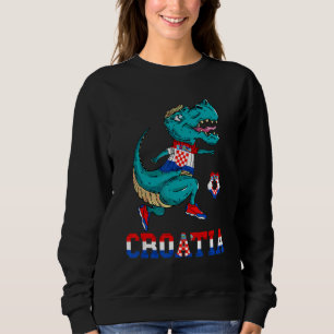 Croatia Dino Rex Hrvatska Soccer Team Croatian Roo Sweatshirt