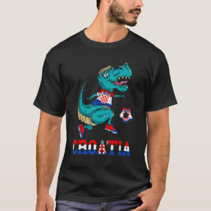Croatia Dino Rex Hrvatska Soccer Team Croatian Roo T-Shirt