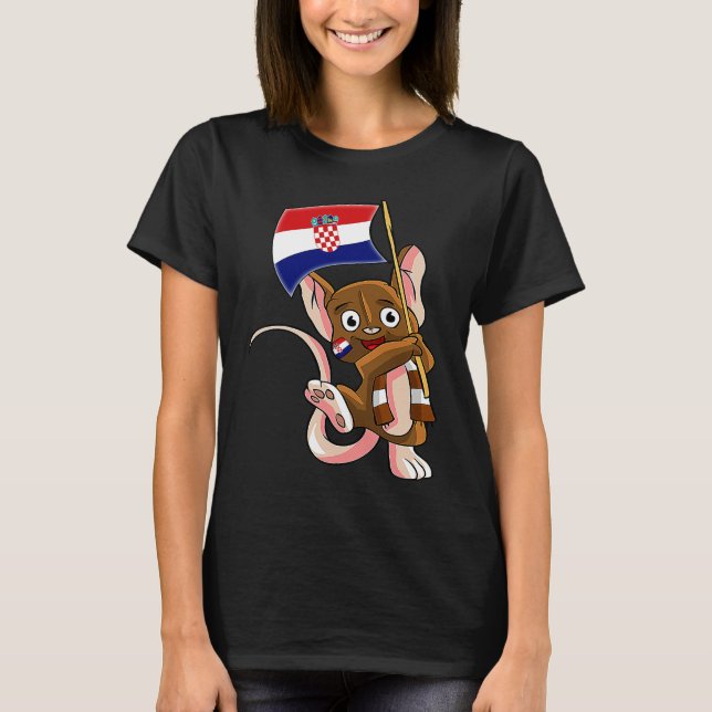 Croatia Fan Mouse T-Shirt (Front)