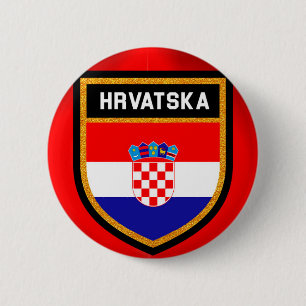 Croatia Flag 2 Inch Round Button