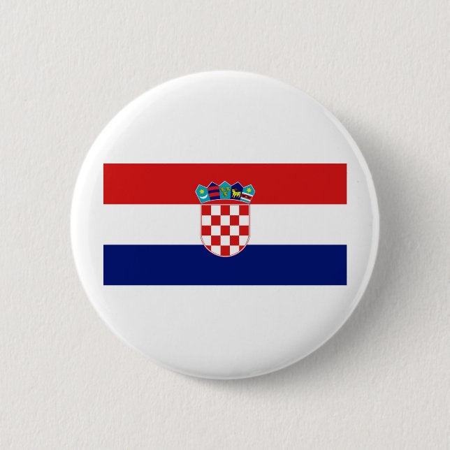 Croatia Flag 2 Inch Round Button (Front)