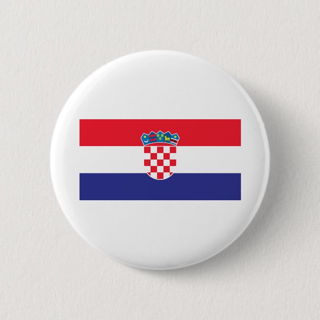 Croatia Flag 2 Inch Round Button (Front)