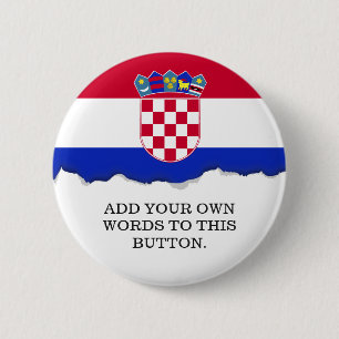 Croatia Flag 2 Inch Round Button