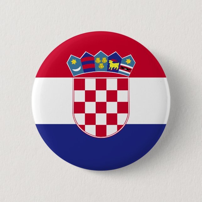 Croatia Flag 2 Inch Round Button (Front)