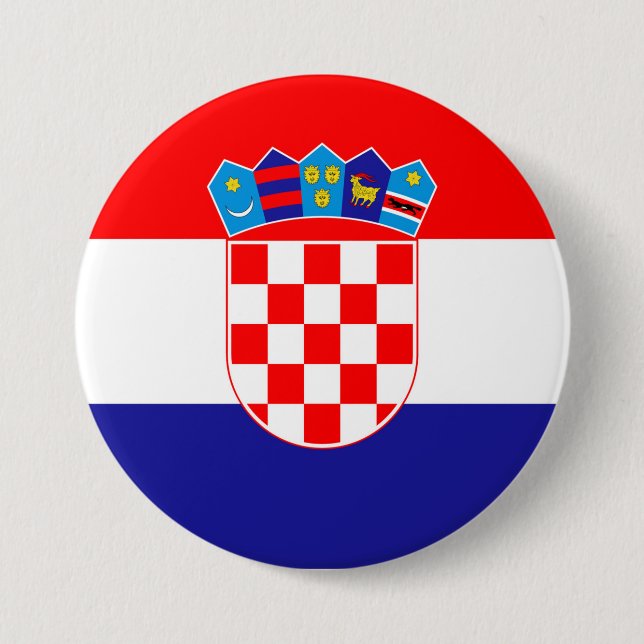 Croatia Flag 3 Inch Round Button (Front)