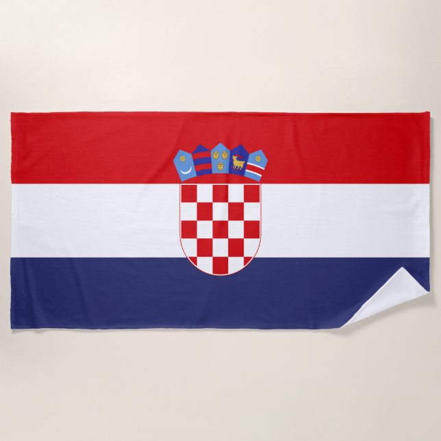 Croatia flag beach towel (Front)