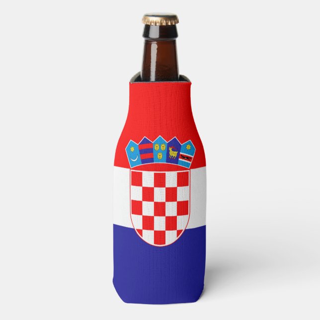 Croatia Flag Bottle Cooler (Bottle Front)