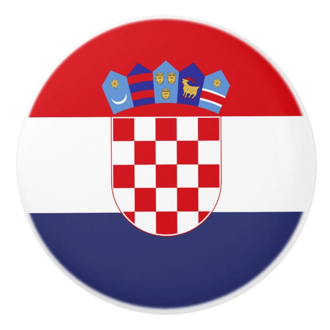 Croatia flag ceramic knob (Front)