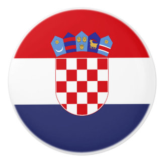 Croatia flag ceramic knob
