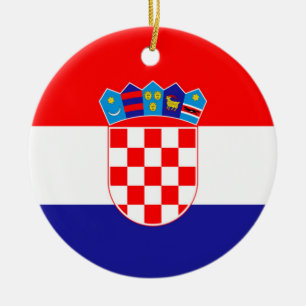 Croatia Flag Ceramic Ornament