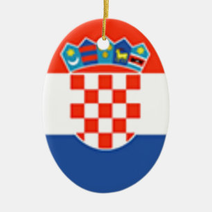 Croatia Flag Ceramic Ornament