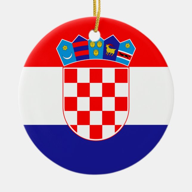 Croatia Flag Ceramic Ornament (Front)