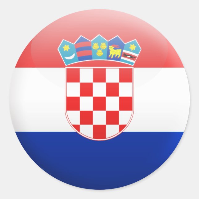 Croatia Flag Classic Round Sticker (Front)