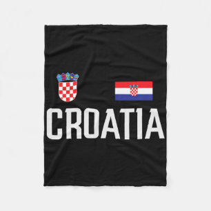 Croatia Flag Croatian Footll Soccer Fan Men Women  Fleece Blanket