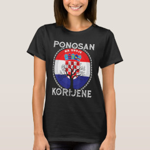 Croatia Flag Croatian Roots Hrvatske Croatia Zagre T-Shirt