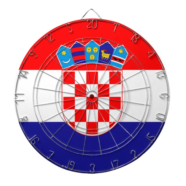 Croatia Flag Dartboard (Front)