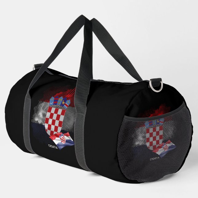 Croatia flag duffle bag (Right Corner)