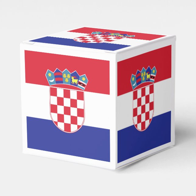 Croatia Flag Emblem Favor Box (Front Side)