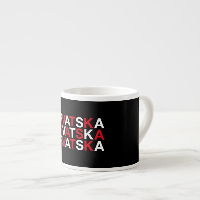 CROATIA Flag Espresso Cup (Front Right)