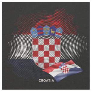 Croatia flag fabric