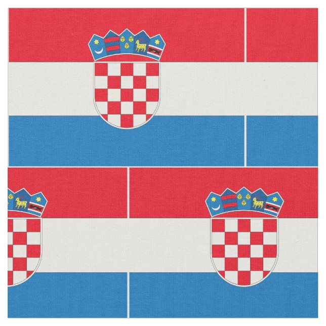 Croatia Flag Fabric (Close Up)
