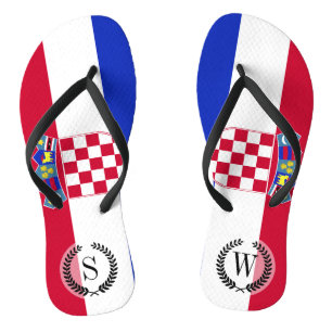 Croatia Flag Flip Flops