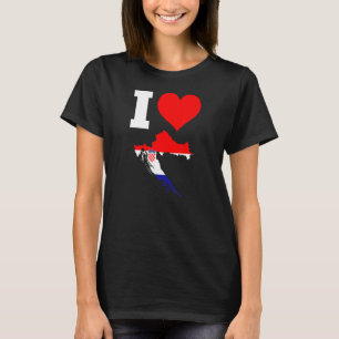 Croatia Flag for Croatia I Love Croatia T-Shirt