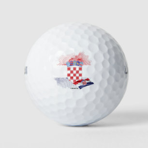 Croatia flag golf balls