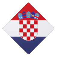 Croatia flag graduation cap topper