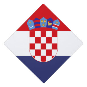 Croatia flag graduation cap topper