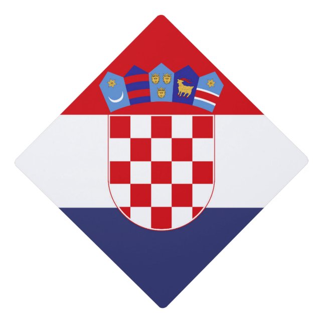 Croatia flag graduation cap topper (Front)